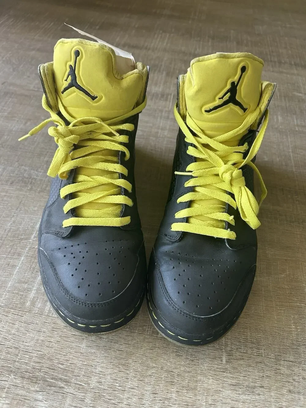 Nike Air Jordan Prime 5 Mens Size Black Yellow High Top Basketball Shoes 429489
